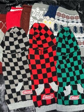 Coleman Checkerboard Knit dog hoodies and sweaters set of 9 size xs-small